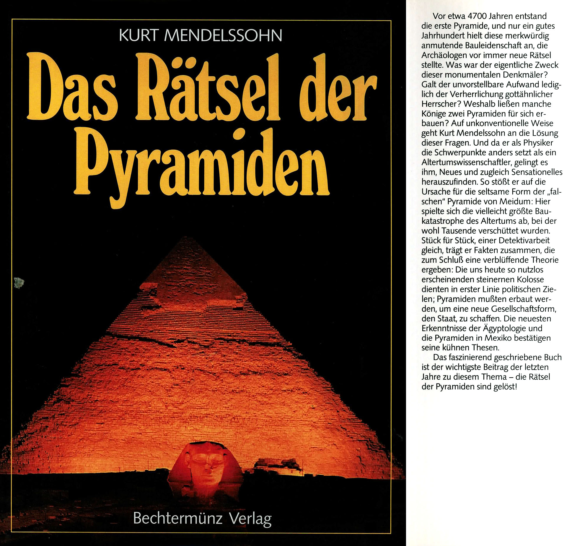 Das Rätsel der Pyramiden - Mendelssohn, Kurt